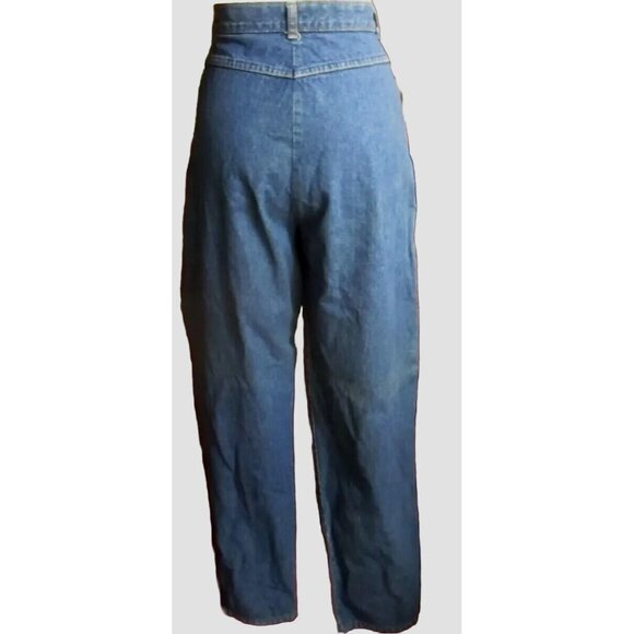 Vintage 80's 30x31 Women's Jeans Tiger USA High-Waisted Denim Jeans Size 15 Jr - Picture 3 of 10